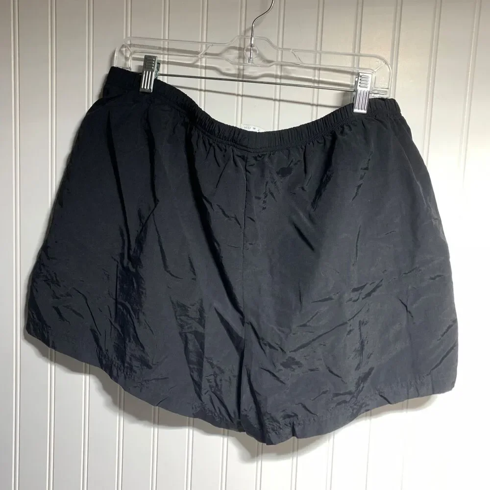 Lands End Women Black Polyester Shorts Size 18W Swim‎ Lined